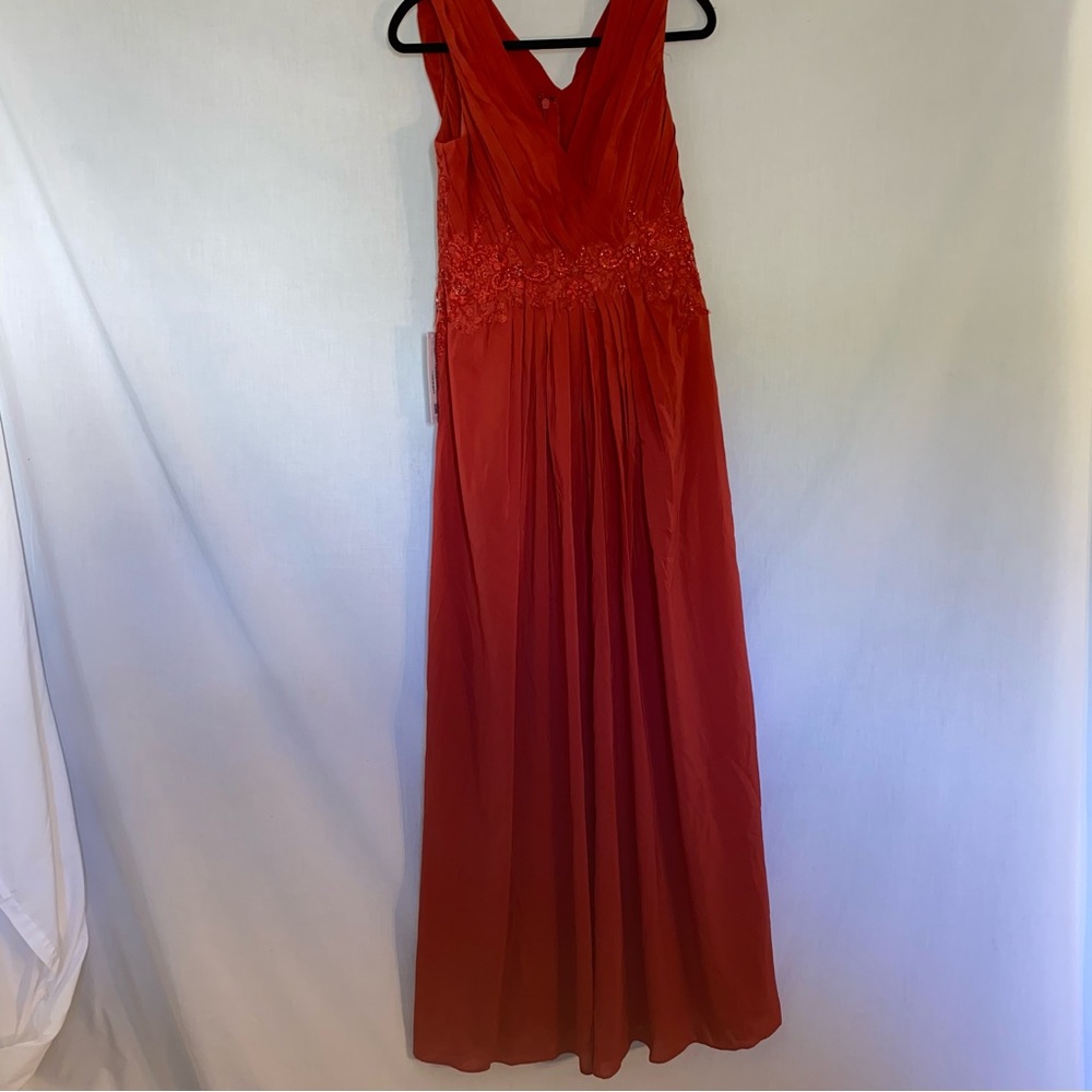 Azazie Bettany Mother of the Bride Rust Long Dress Size A8